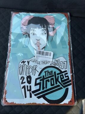 NWT The Strokes Graphic Metal Sign - Rochester capitol theatre may 31 2024